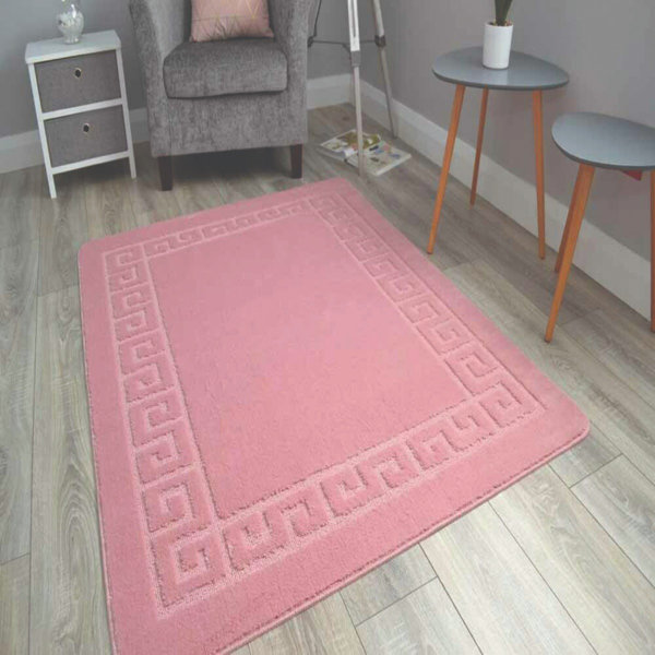 Canora Grey Lapo Machine Woven Pink/Grey Rug Wayfair.co.uk
